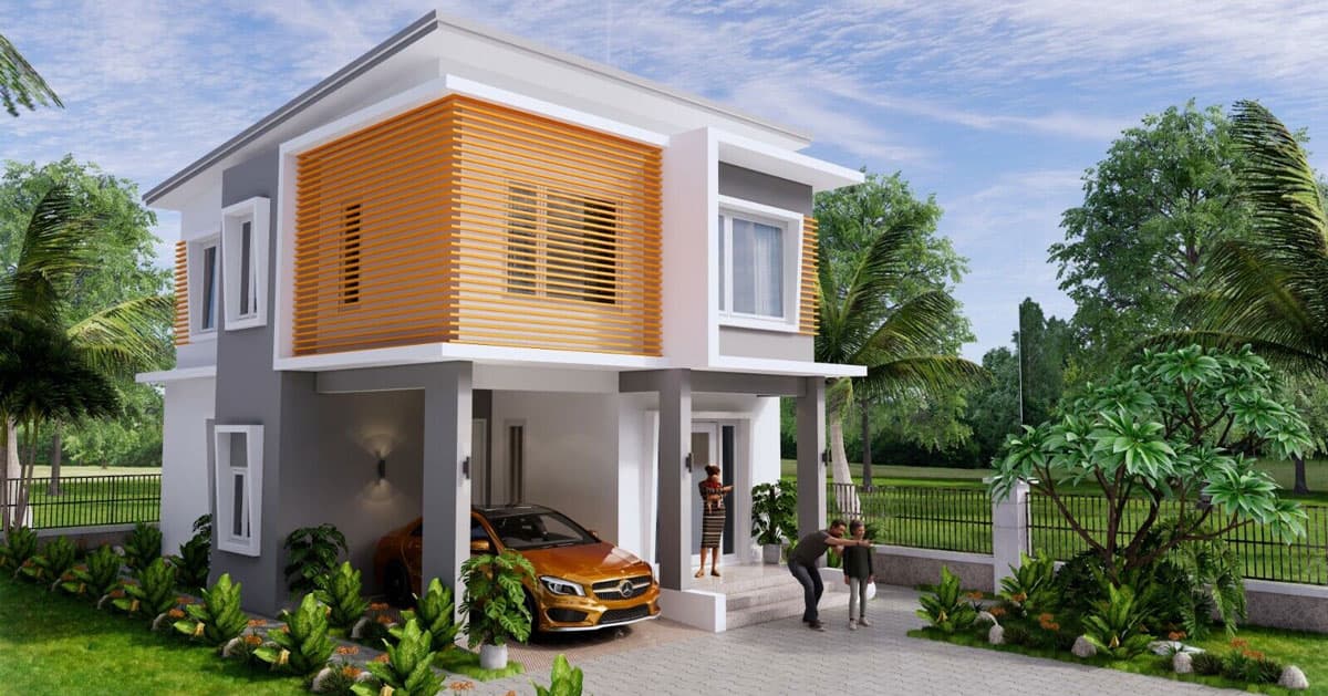 10 Inspirasi Denah Desain Rumah 6×9 3 Kamar Tidur Minimalis