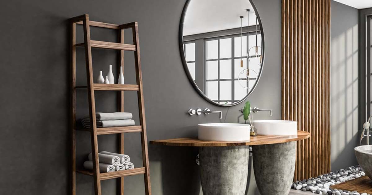 7 Inspirasi Desain Rak Kamar Mandi Minimalis Modern Terbaik